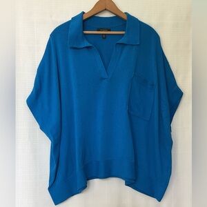 🌱Banana Republic Bright Blue short sleeve oversized sweater
